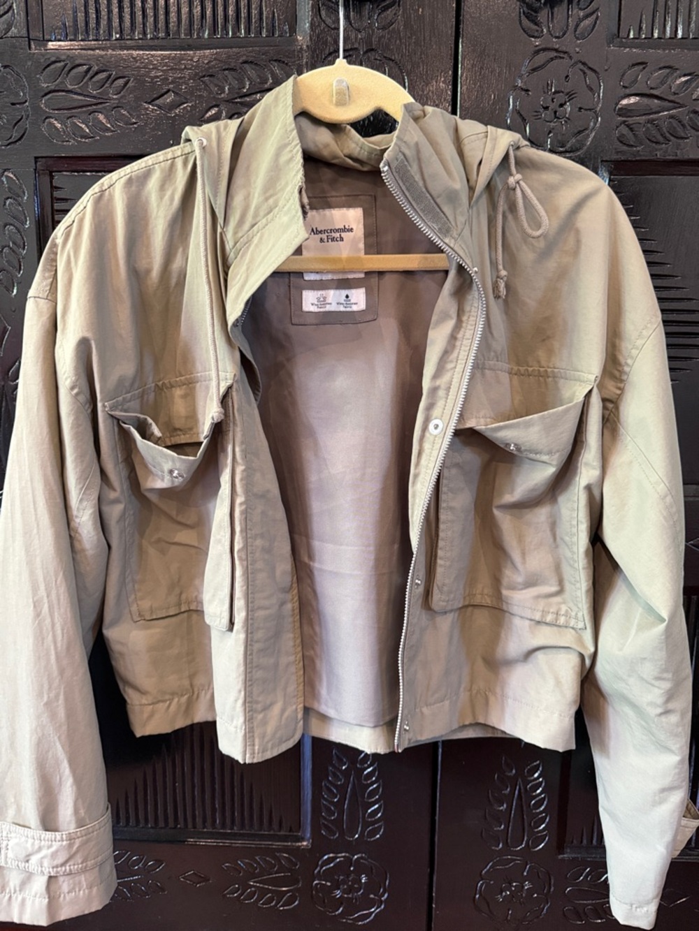 Abercrombie & Fitch Green Wind & Water Resistant Jacket